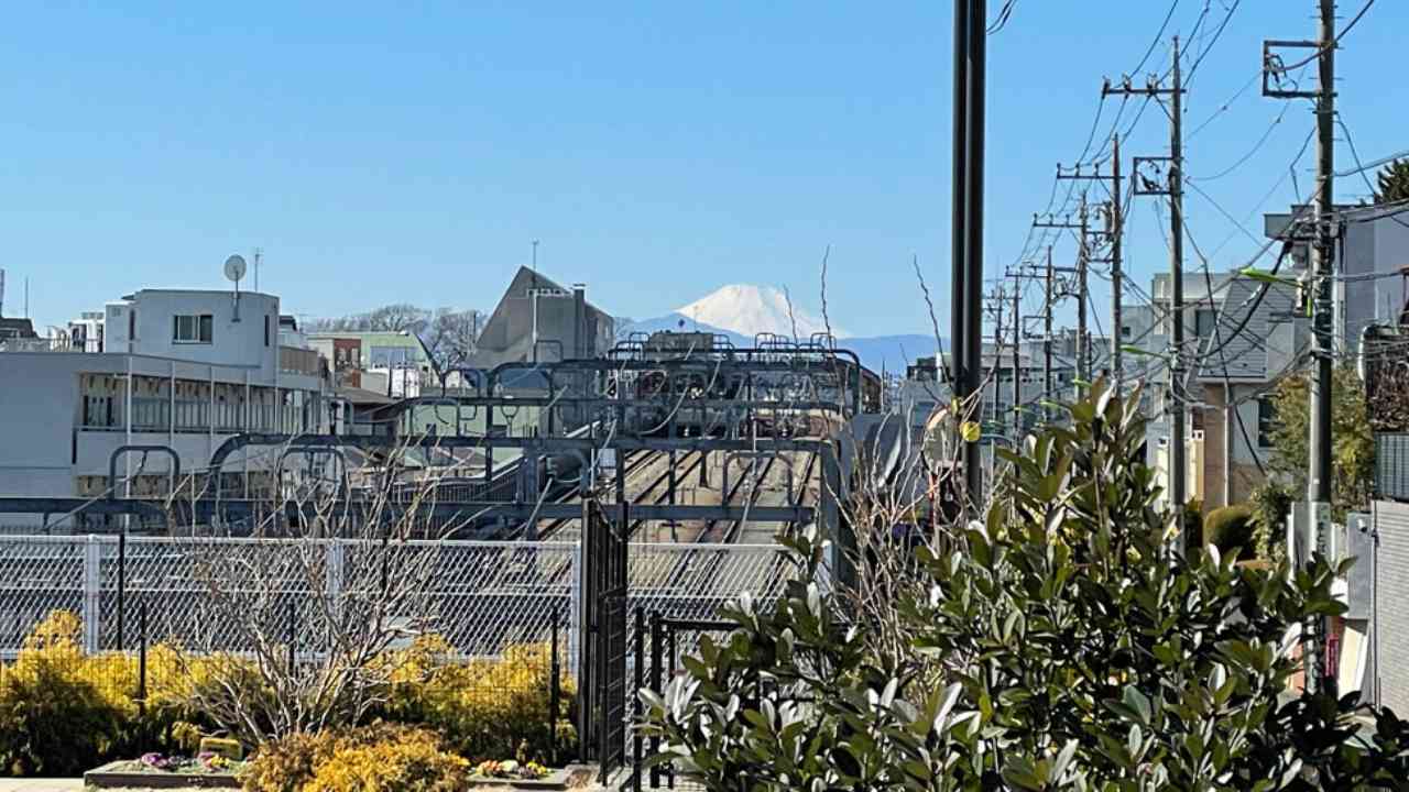 世田谷区から見える富士山